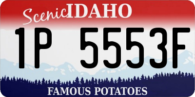 ID license plate 1P5553F