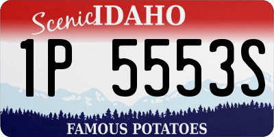 ID license plate 1P5553S