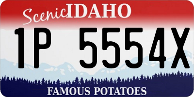 ID license plate 1P5554X
