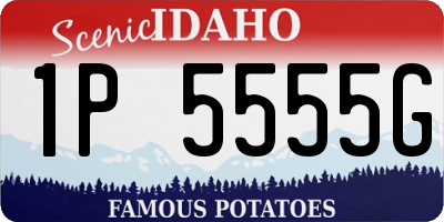 ID license plate 1P5555G