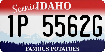 ID license plate 1P5562G