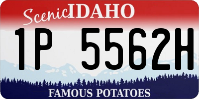 ID license plate 1P5562H