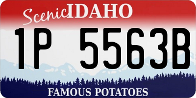 ID license plate 1P5563B