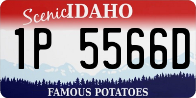 ID license plate 1P5566D