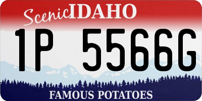 ID license plate 1P5566G
