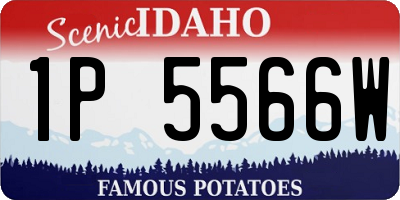 ID license plate 1P5566W