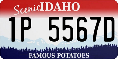 ID license plate 1P5567D