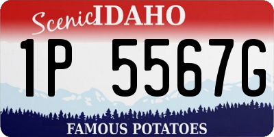 ID license plate 1P5567G