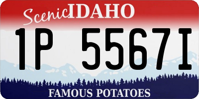 ID license plate 1P5567I