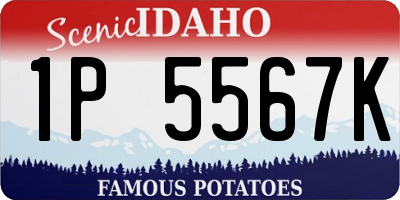 ID license plate 1P5567K
