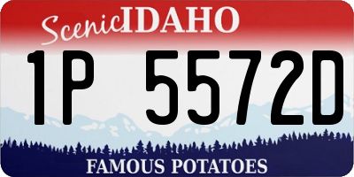 ID license plate 1P5572D