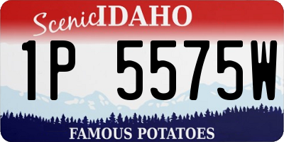ID license plate 1P5575W