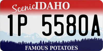 ID license plate 1P5580A