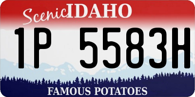 ID license plate 1P5583H