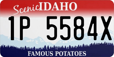 ID license plate 1P5584X