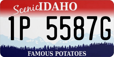 ID license plate 1P5587G