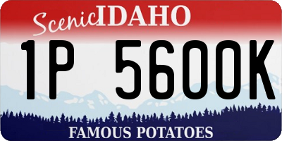 ID license plate 1P5600K