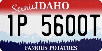 ID license plate 1P5600T
