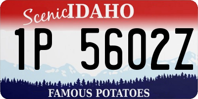 ID license plate 1P5602Z