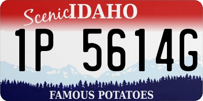 ID license plate 1P5614G