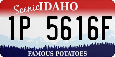 ID license plate 1P5616F