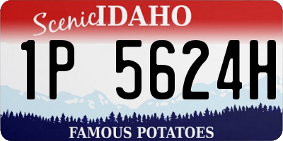 ID license plate 1P5624H