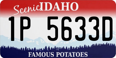 ID license plate 1P5633D