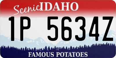 ID license plate 1P5634Z