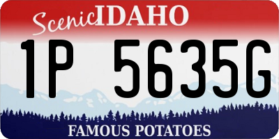 ID license plate 1P5635G
