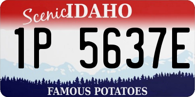ID license plate 1P5637E