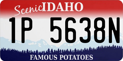 ID license plate 1P5638N