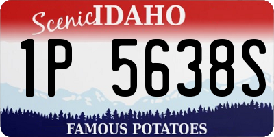 ID license plate 1P5638S