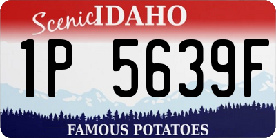 ID license plate 1P5639F