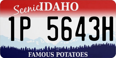 ID license plate 1P5643H