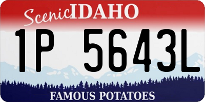 ID license plate 1P5643L