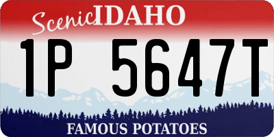 ID license plate 1P5647T