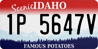 ID license plate 1P5647V