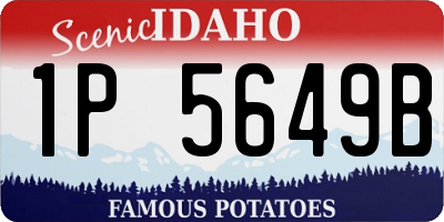 ID license plate 1P5649B