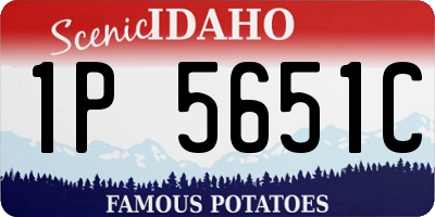 ID license plate 1P5651C
