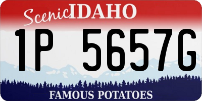 ID license plate 1P5657G