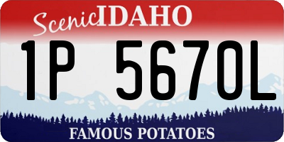 ID license plate 1P5670L