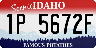ID license plate 1P5672F