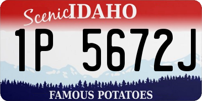 ID license plate 1P5672J