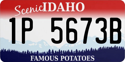 ID license plate 1P5673B