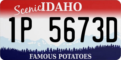 ID license plate 1P5673D