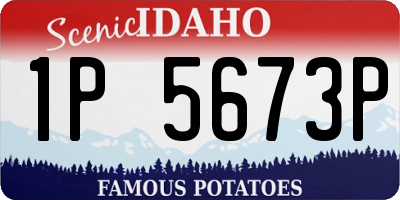ID license plate 1P5673P