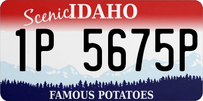 ID license plate 1P5675P