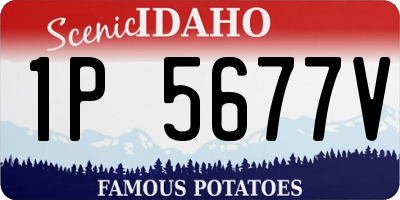 ID license plate 1P5677V
