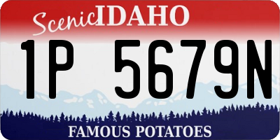 ID license plate 1P5679N