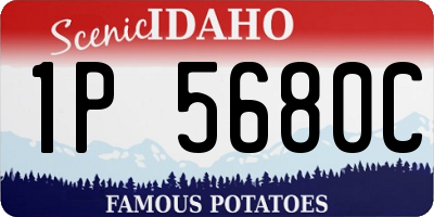 ID license plate 1P5680C